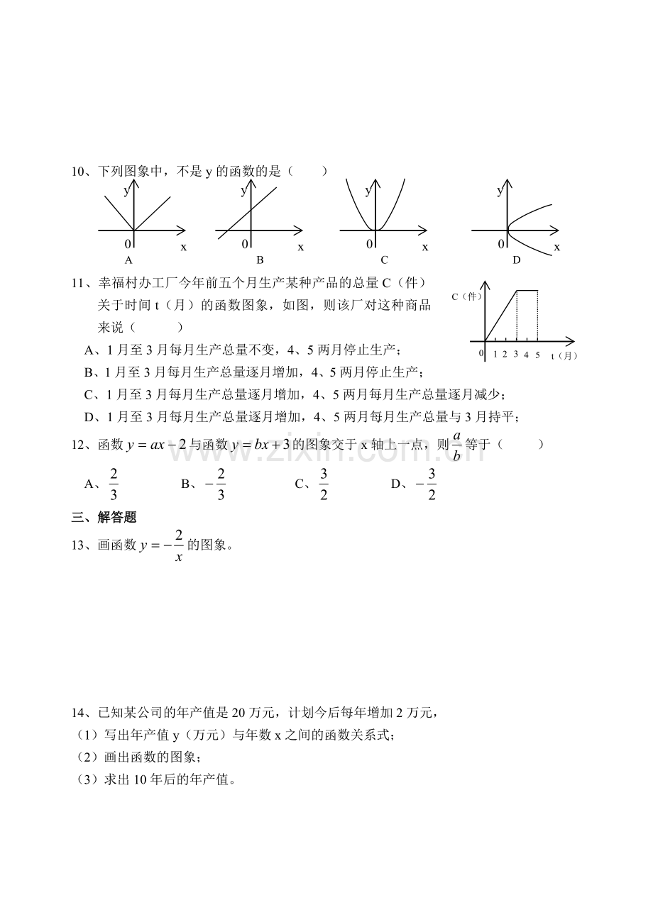 函数的图象练习卷.doc_第2页