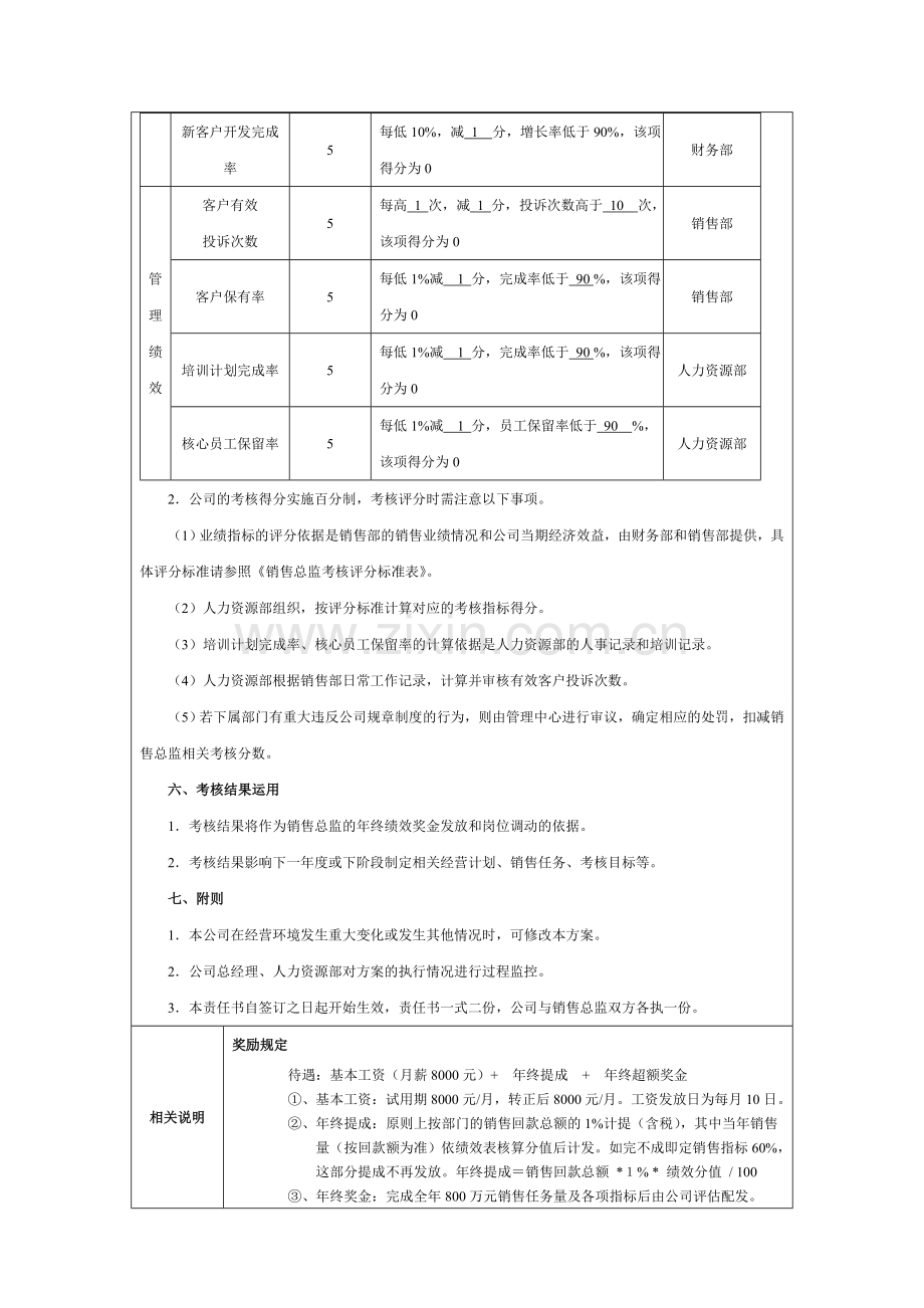 销售总监绩效考核方案..doc_第3页