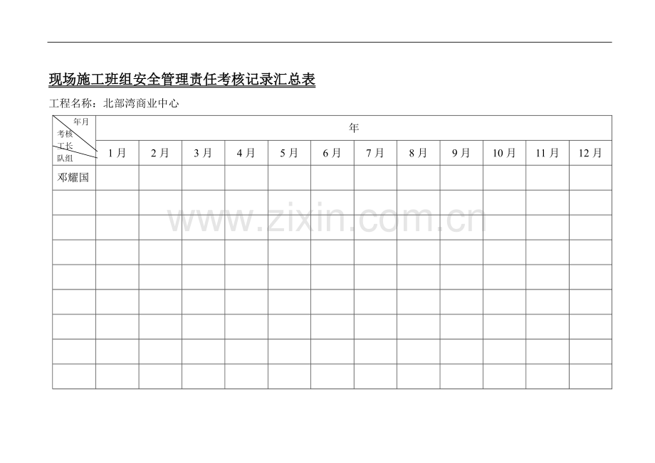 现场施工班组责任目标管理考核表..doc_第3页