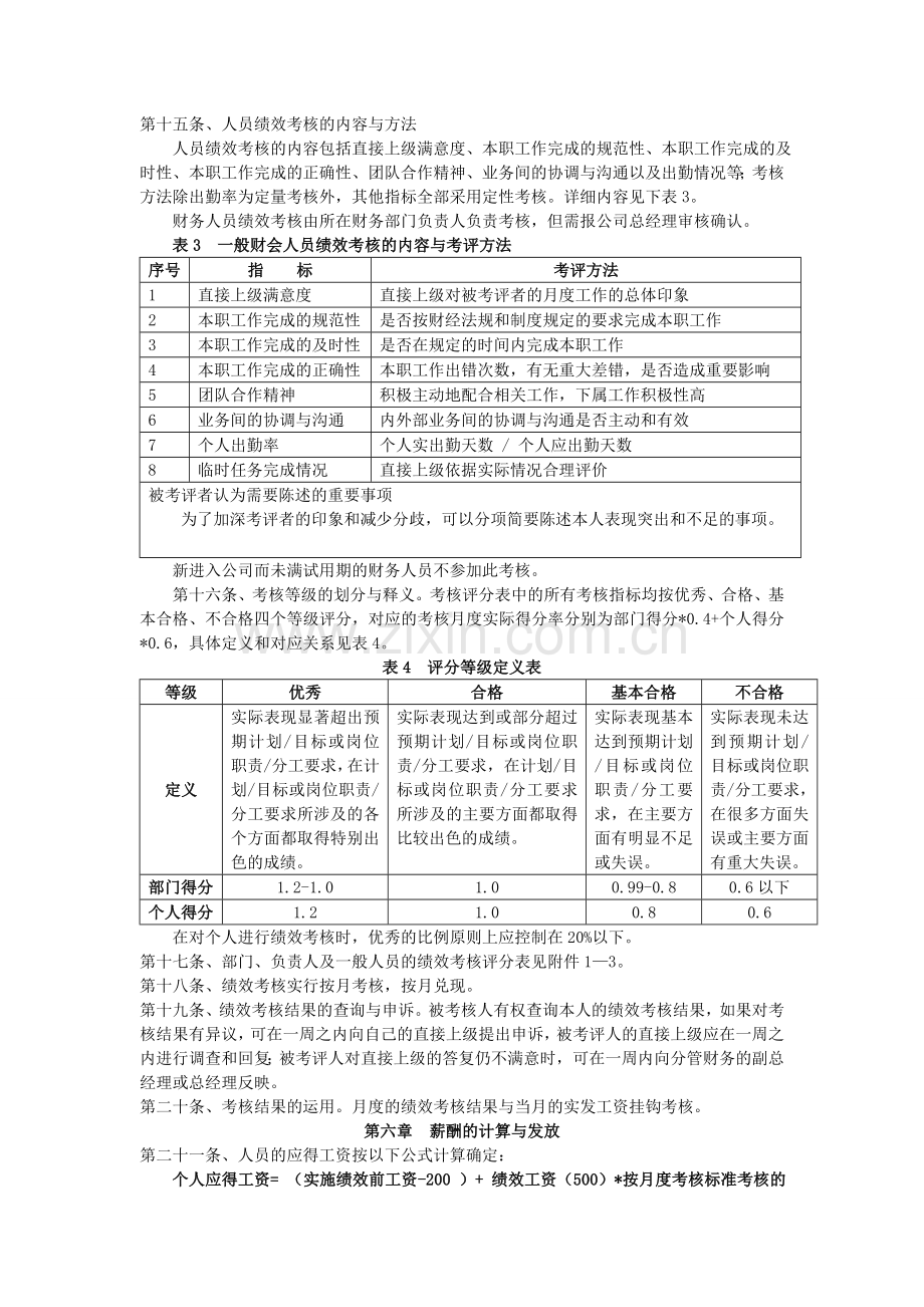 财务部员工薪酬与绩效考核管理办法.doc_第3页