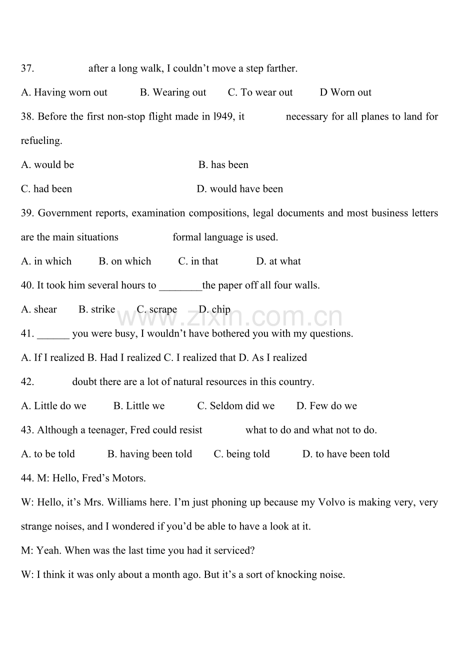 2011年全国大学生英语竞赛C级冲刺模拟试题及详解.doc_第2页