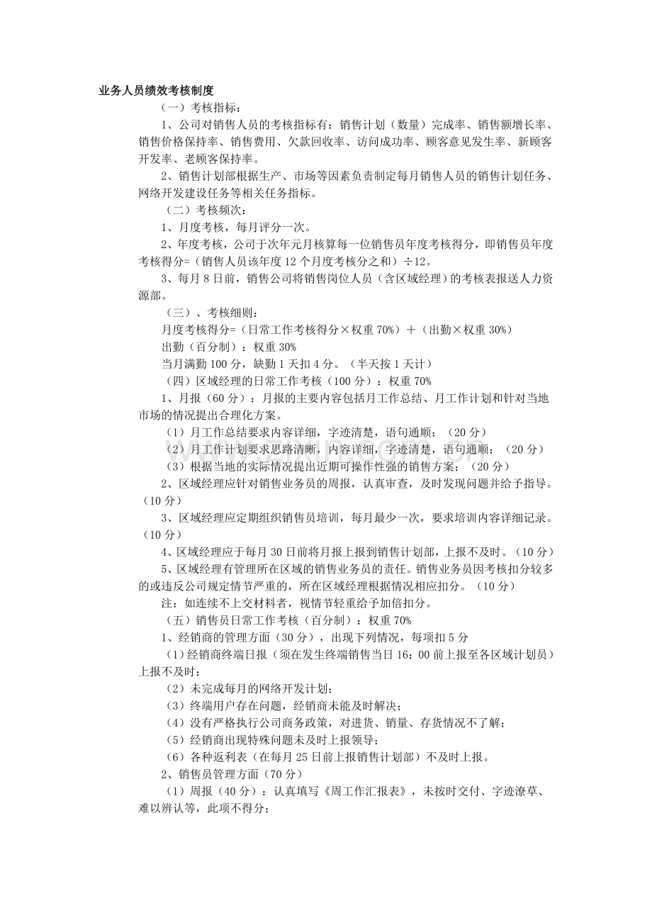 业务人员绩效考核制度.doc_第1页