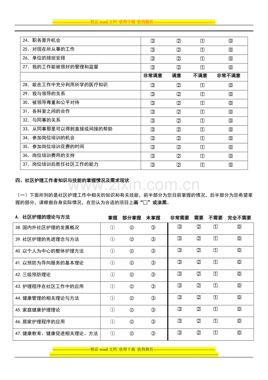 吉林省社区护理人员岗位培训需求调查问卷.doc_第3页