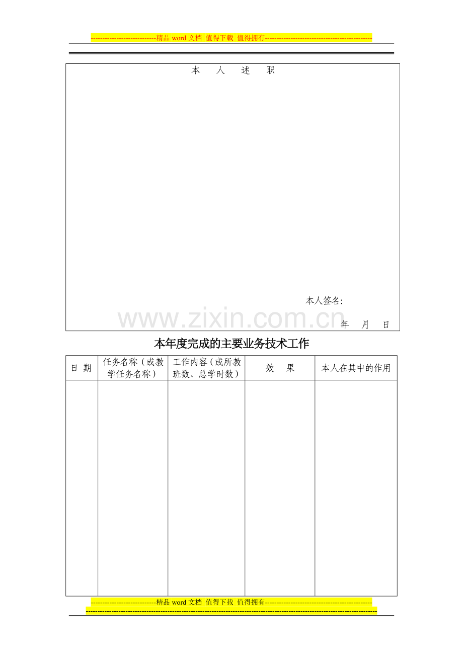 事业单位工作人员年度考核登记表(空表)..doc_第3页