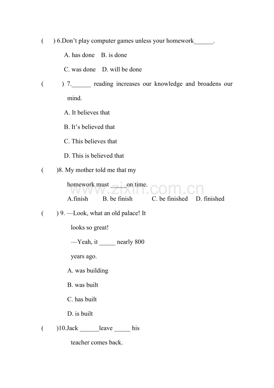 九年级英语上册单元同步测试题24.doc_第3页