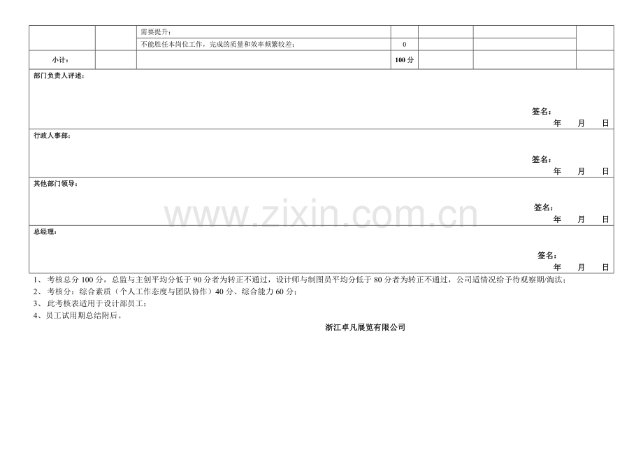 设计部员工转正考核表.doc_第3页