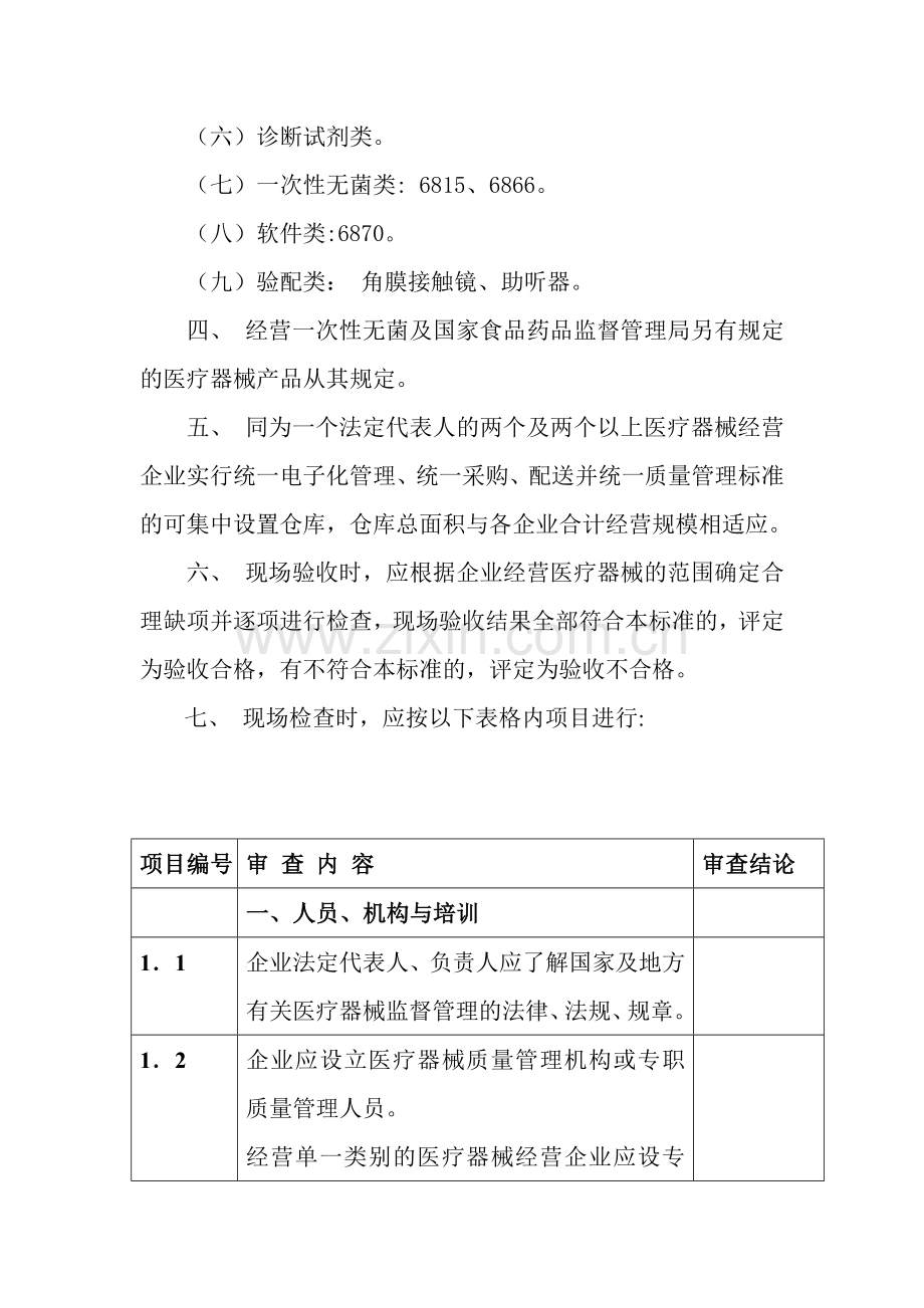 北京市医疗器械经营企业检查验收标准(试行)(1).doc_第2页