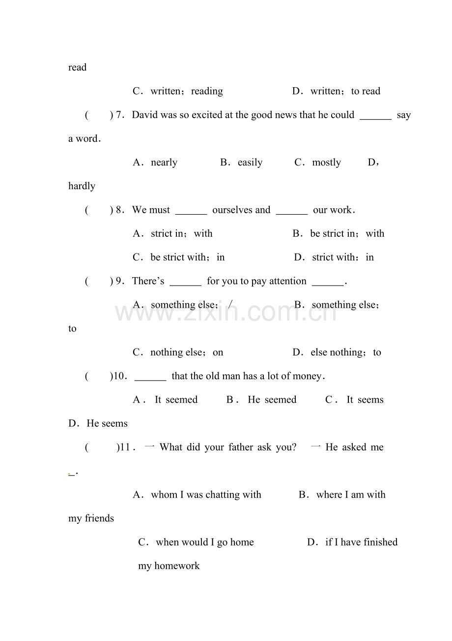 2016届中考英语第一轮知识点专题训练题27.doc_第2页