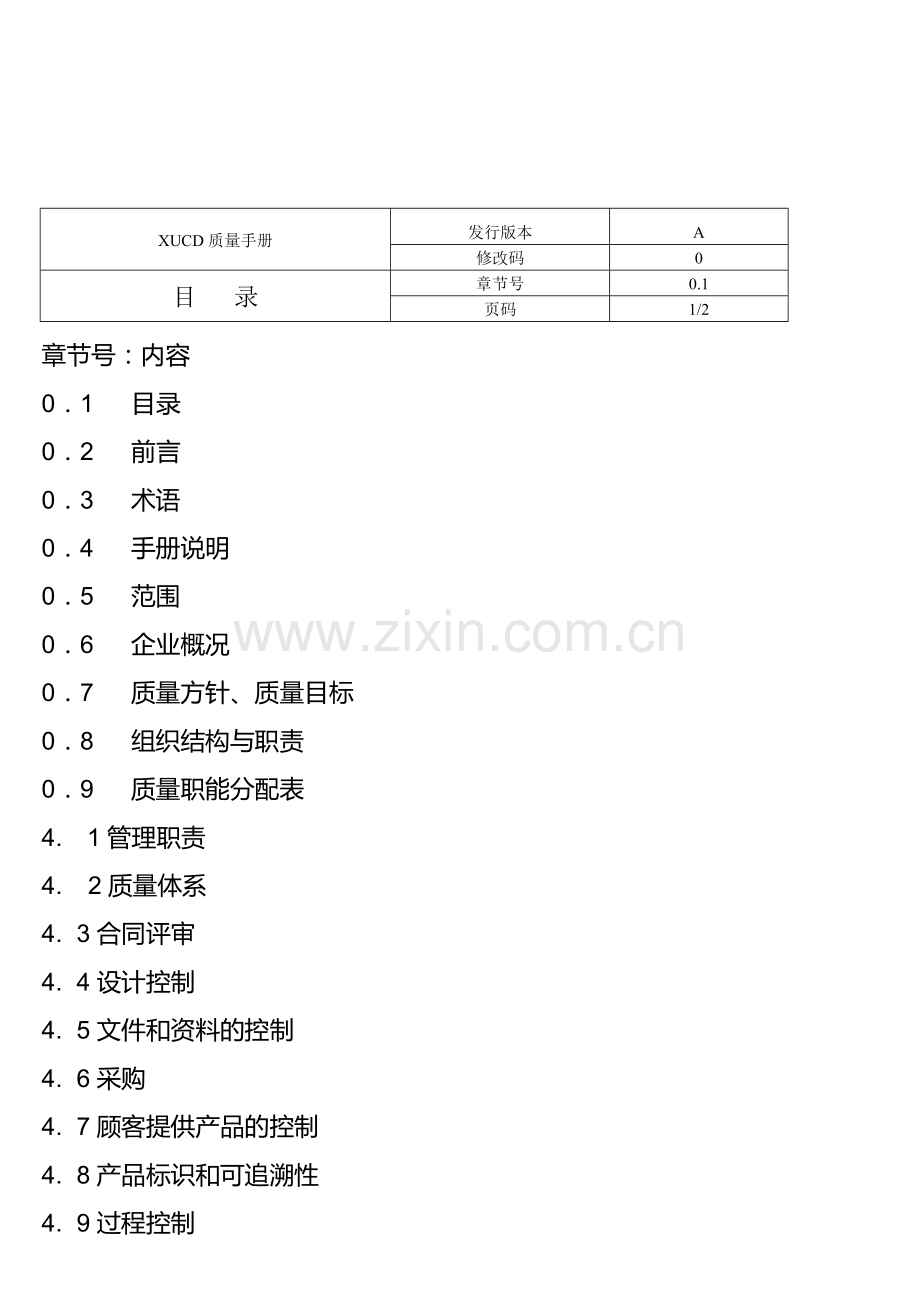 汽车QS质量手册全套文件0.doc_第2页