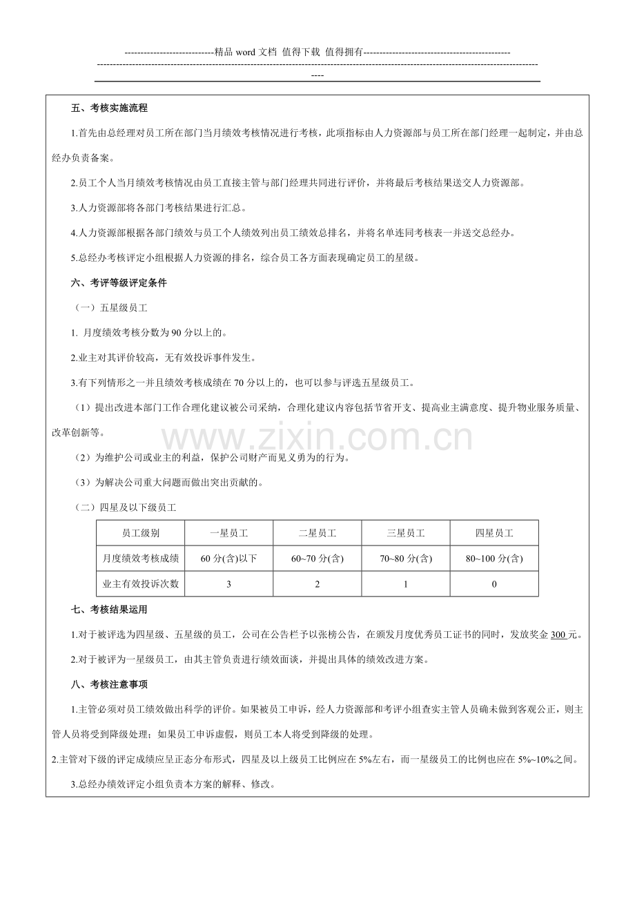 物业人员星级考核方案-模板..doc_第2页