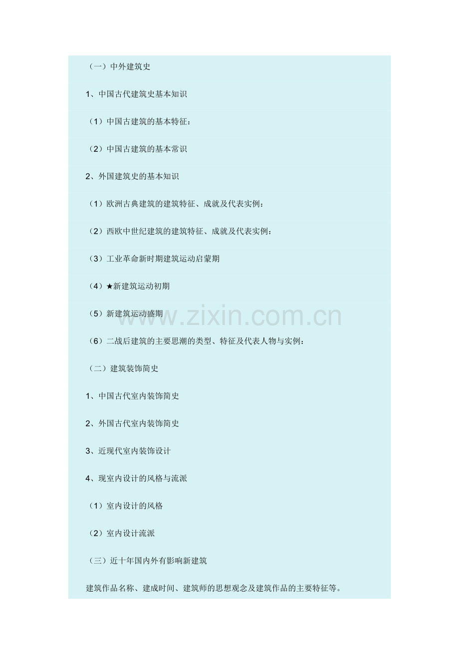 土建工程专业技术资格考试建筑学专业考试大纲.doc_第3页