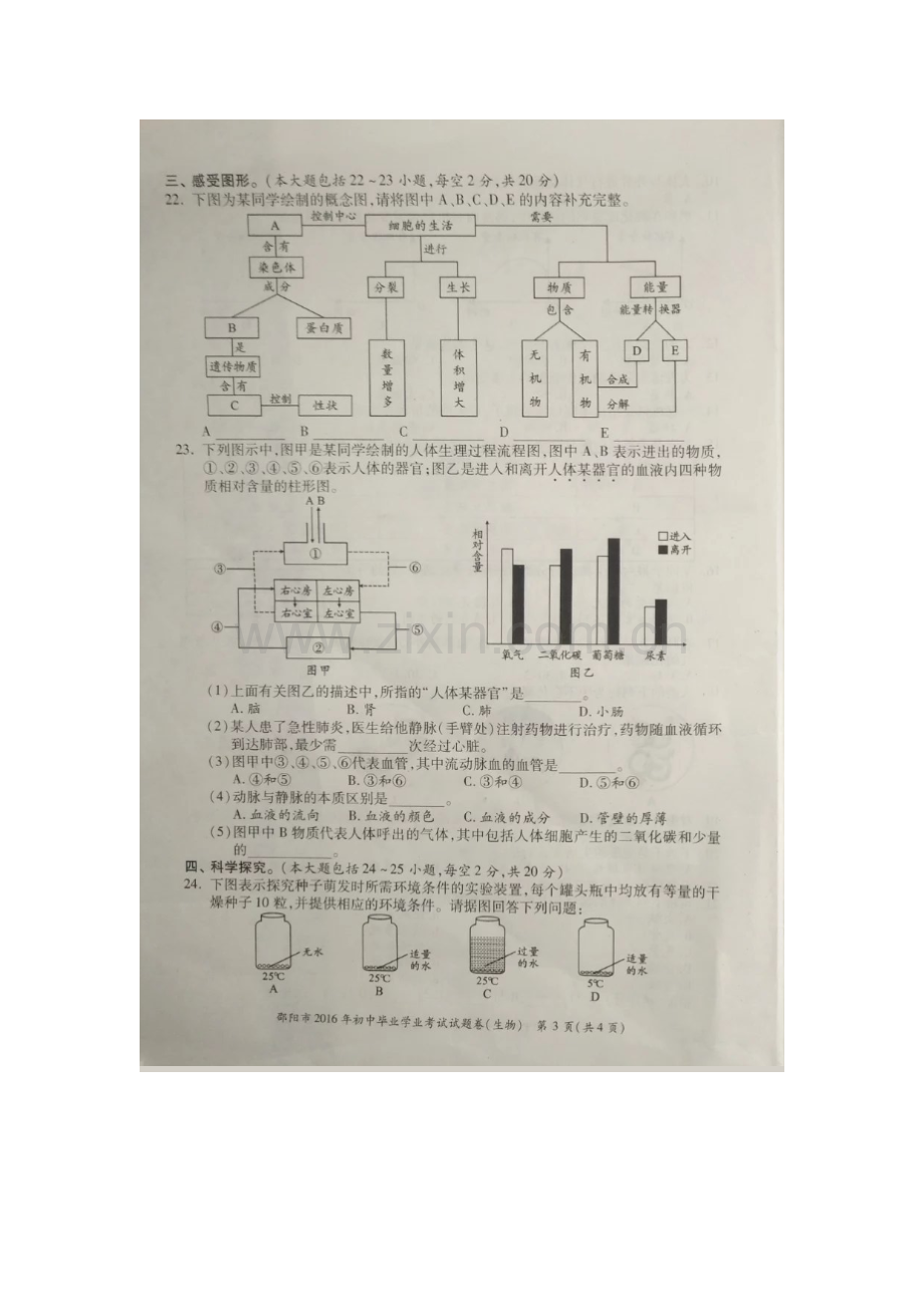 湖南省邵阳市2016年中考生物试题.doc_第3页