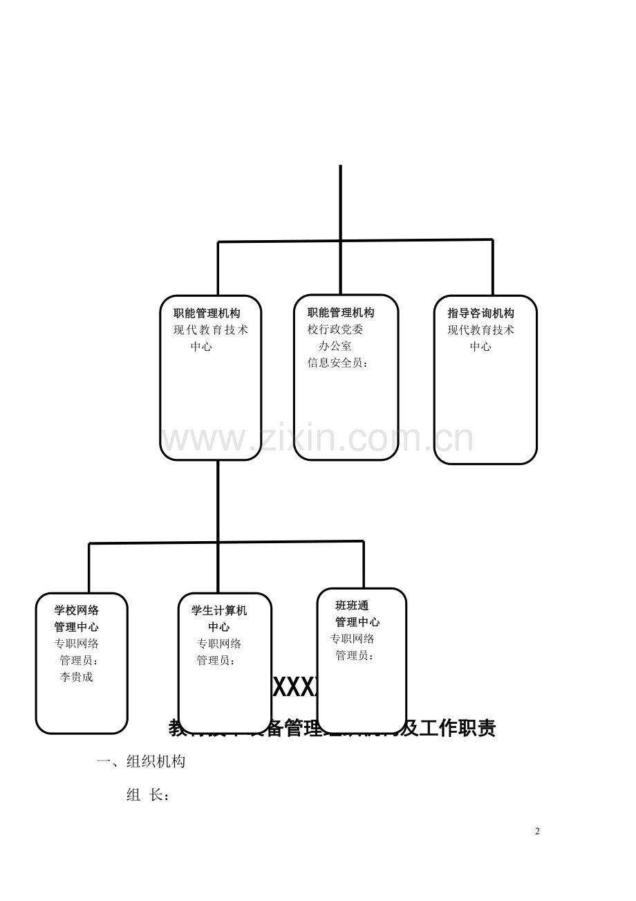 XXX中学教育技术管理机构及工作职责.doc_第2页