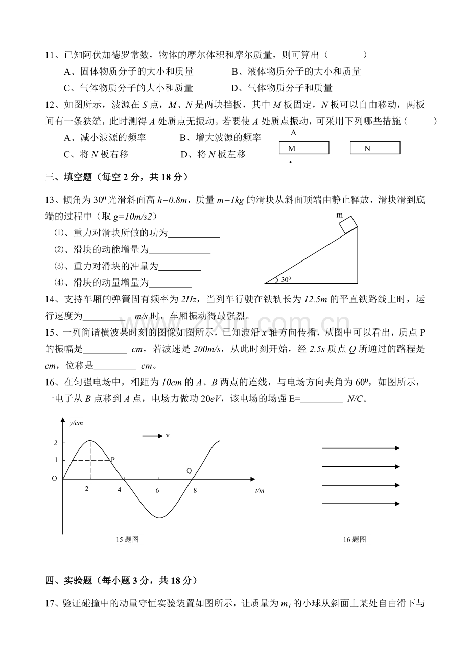 高二物理第二学期期末测试题.doc_第3页