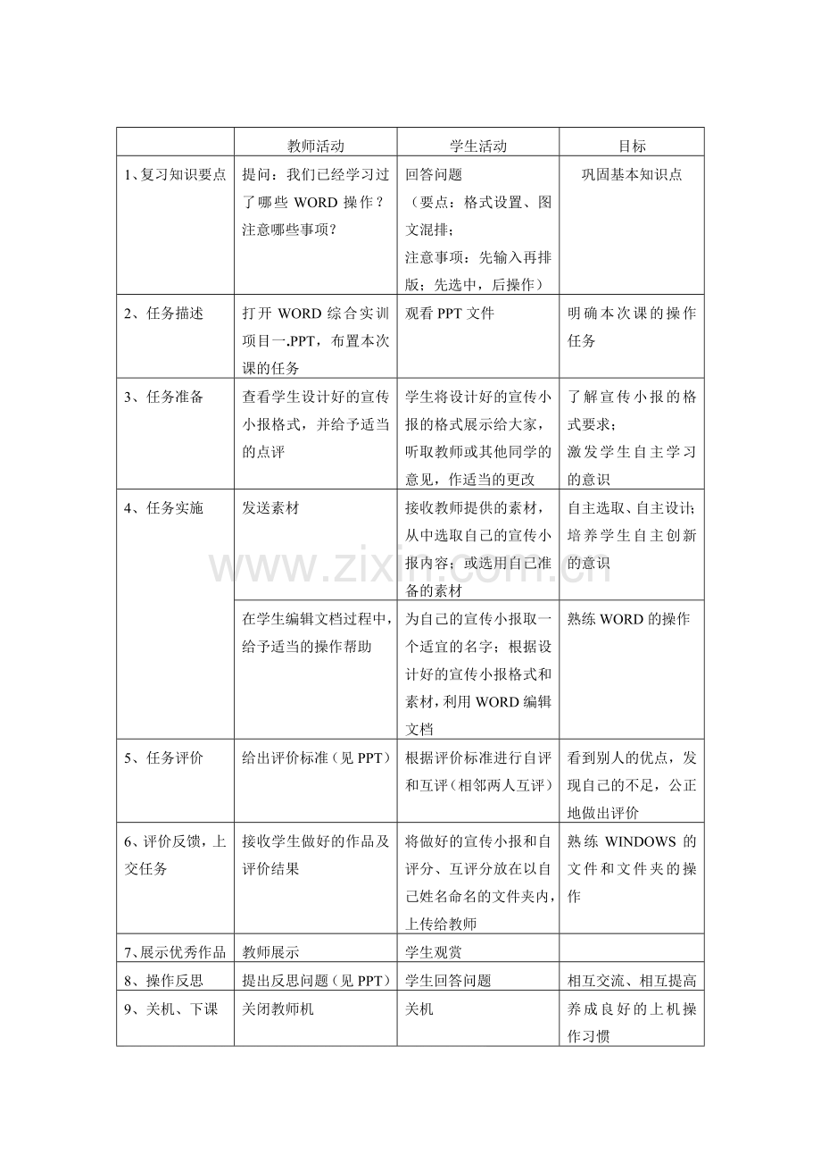 WORD综合实训教学设计方案.doc_第3页