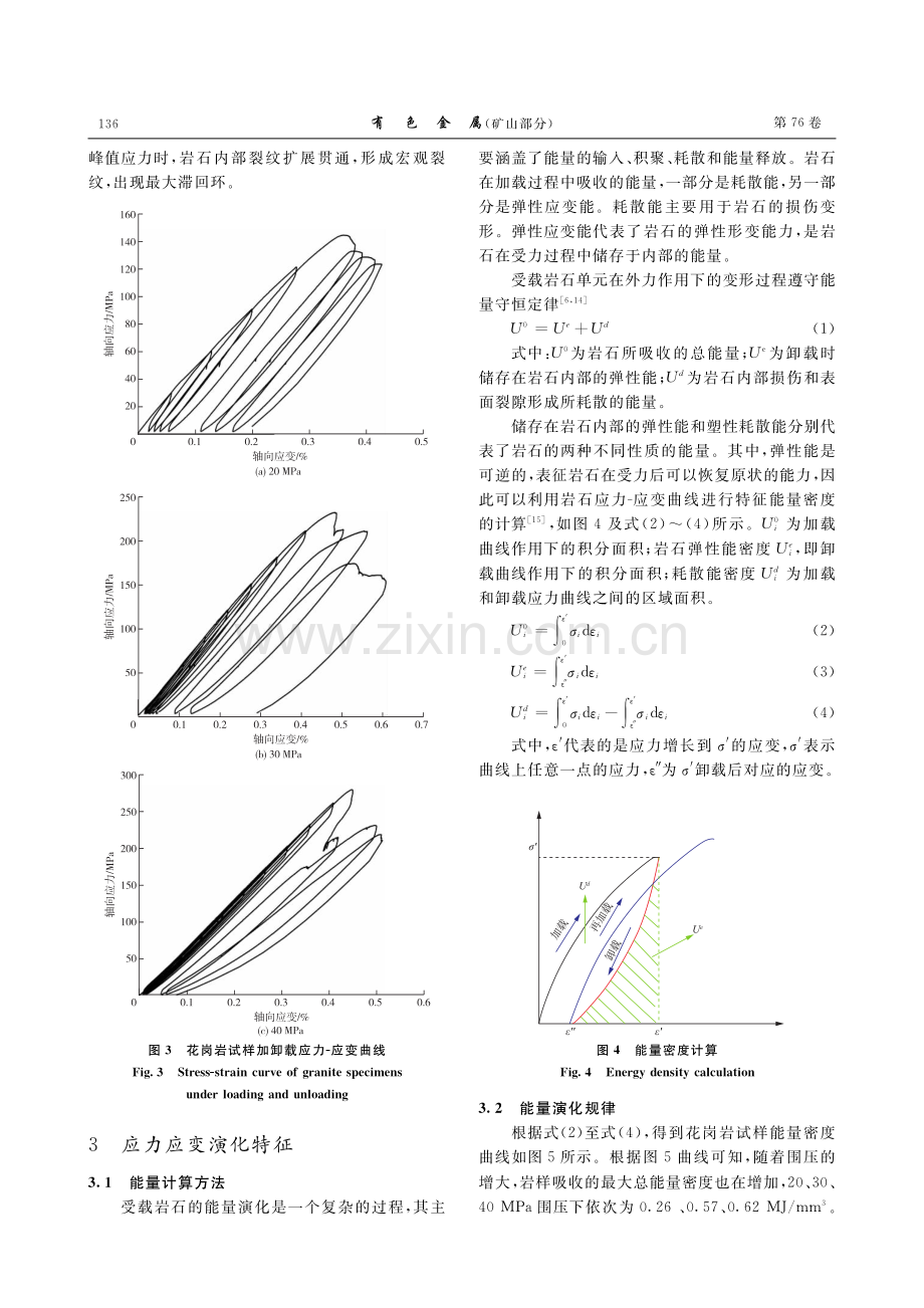 循环加卸载下花岗岩能量演化及分配规律.pdf_第3页