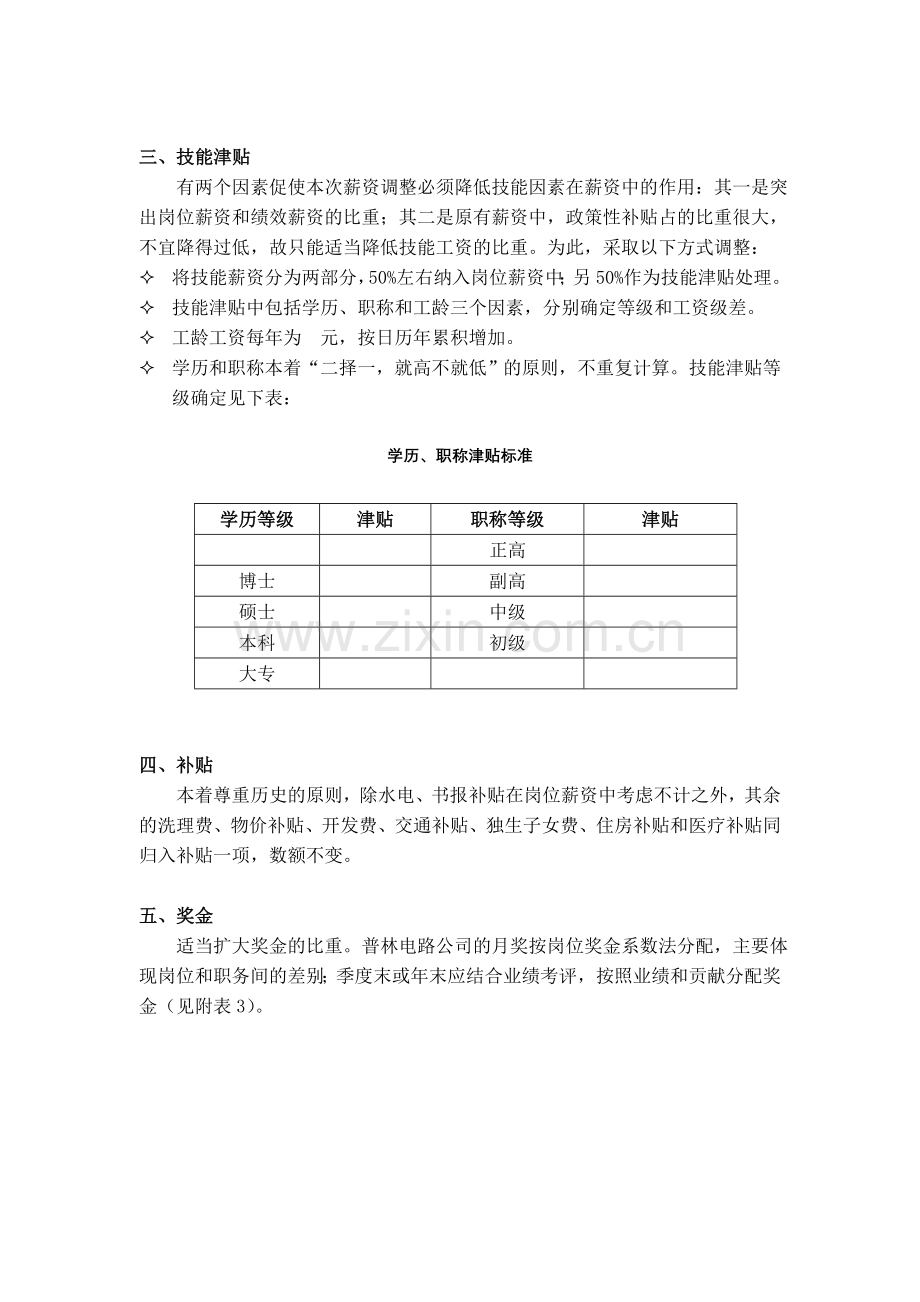 某有限公司薪酬调整建议方案.doc_第2页