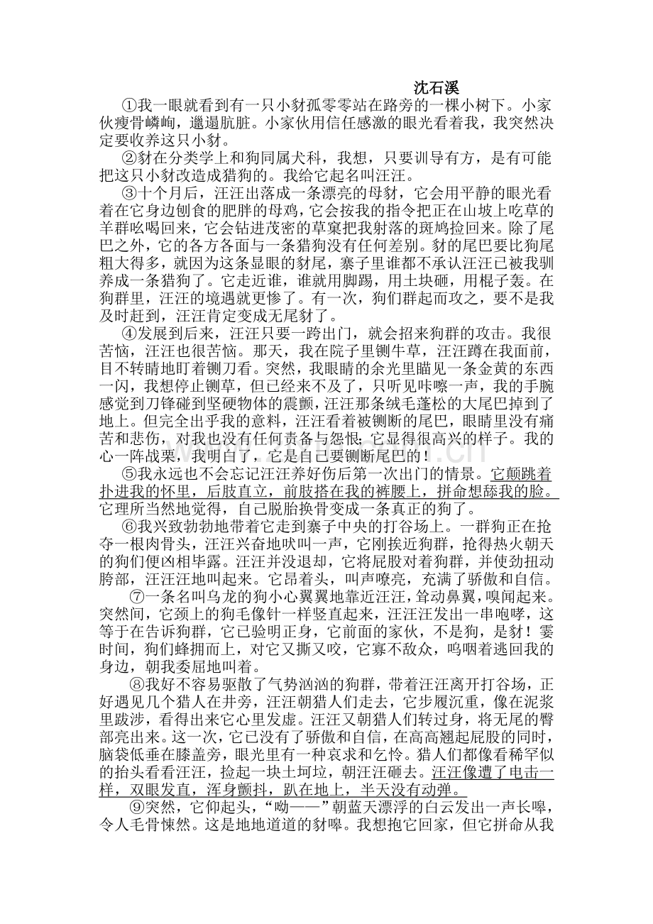 浙江省绍兴县2016届九年级语文上册知识点练习题16.doc_第3页