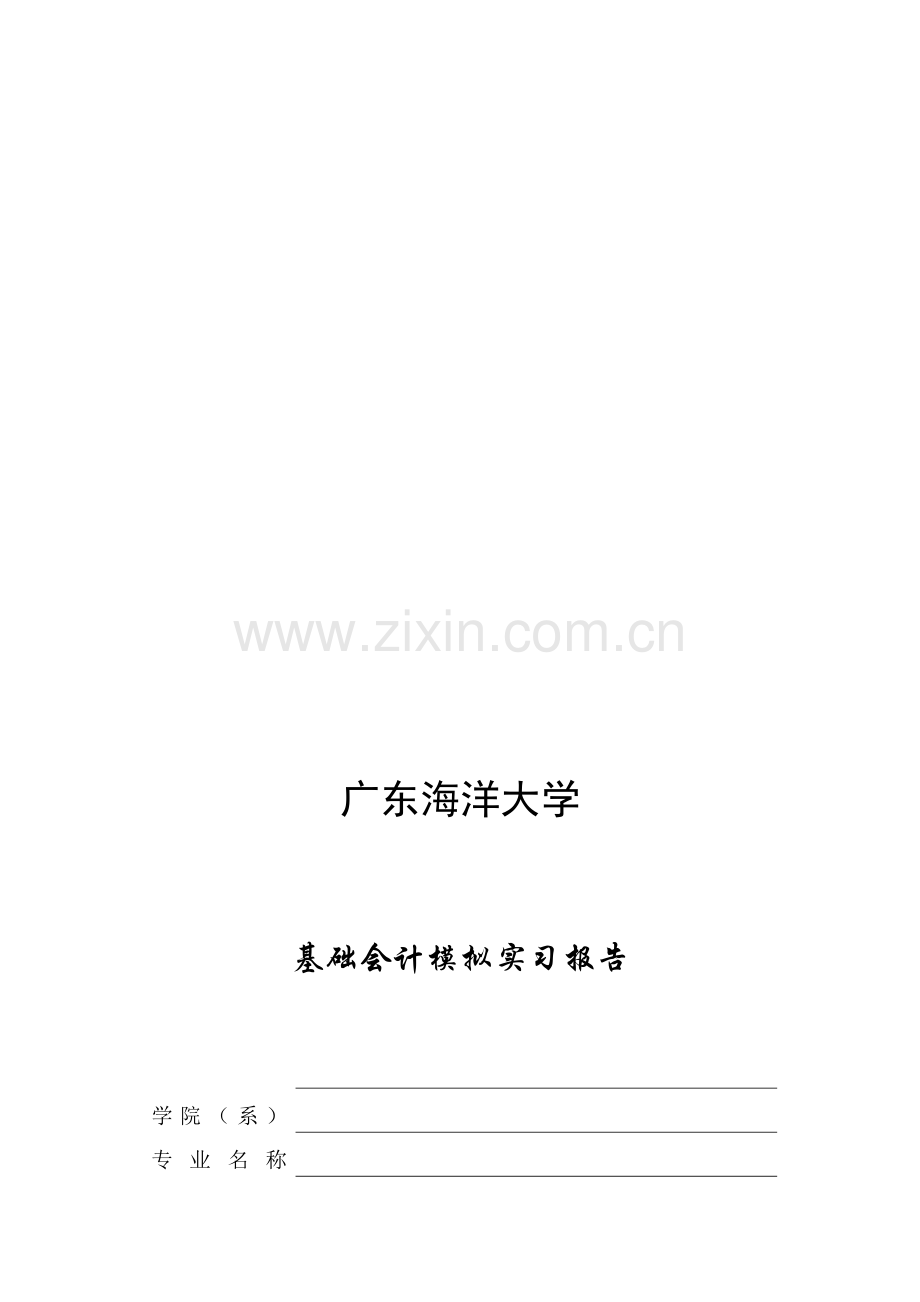 基础会计实习报告模板.doc_第1页