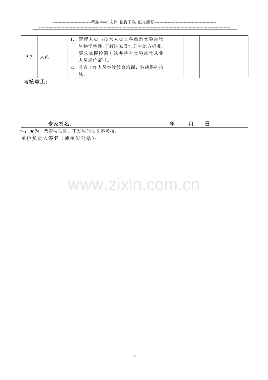 江苏省实验动物笼器具生产许可证申请现场考核表..doc_第3页