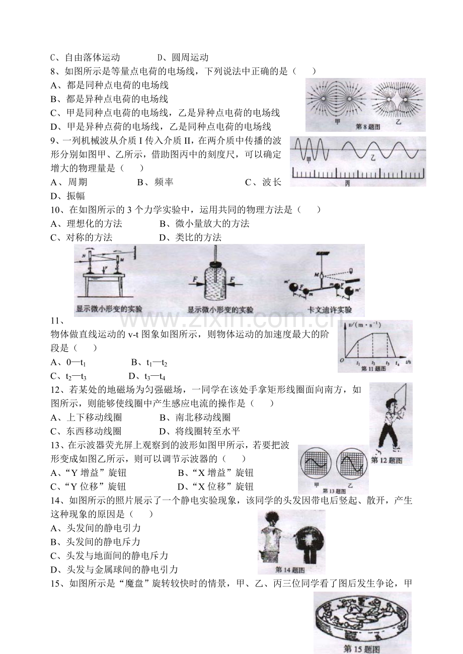 浙江省物理会考试题.doc_第2页