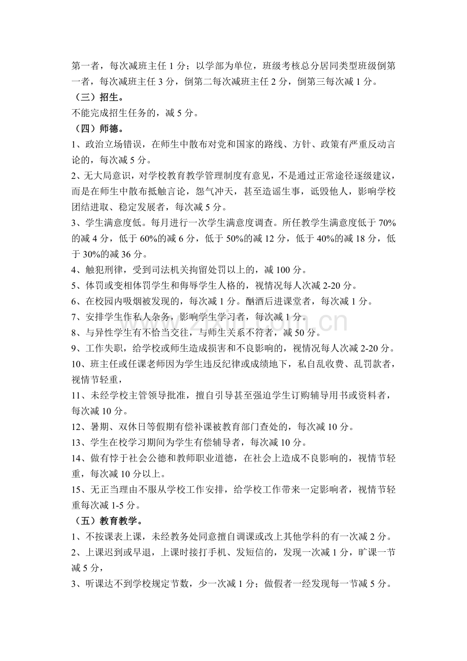 丰县修远双语学校教职工百分考核制度..doc_第3页