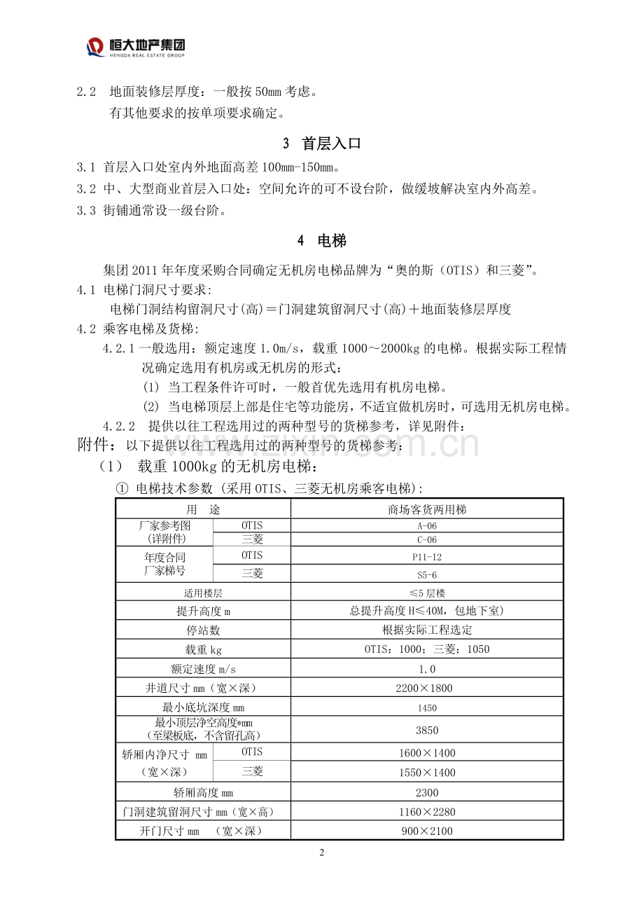 恒大地产住宅底层商业设计要求及标准2011版-下发版.doc_第2页