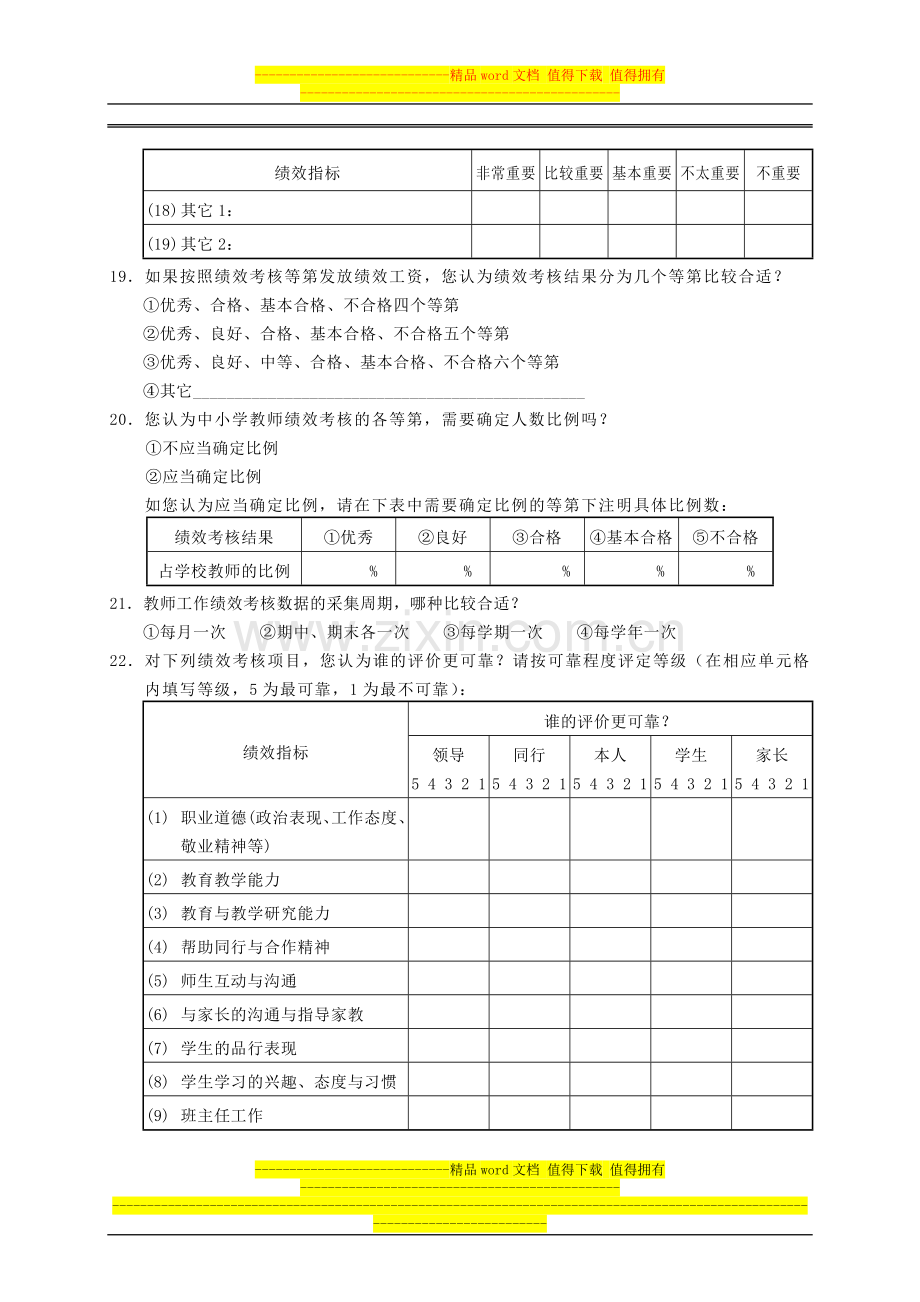 教师绩效考核调查问卷(定稿)..doc_第3页