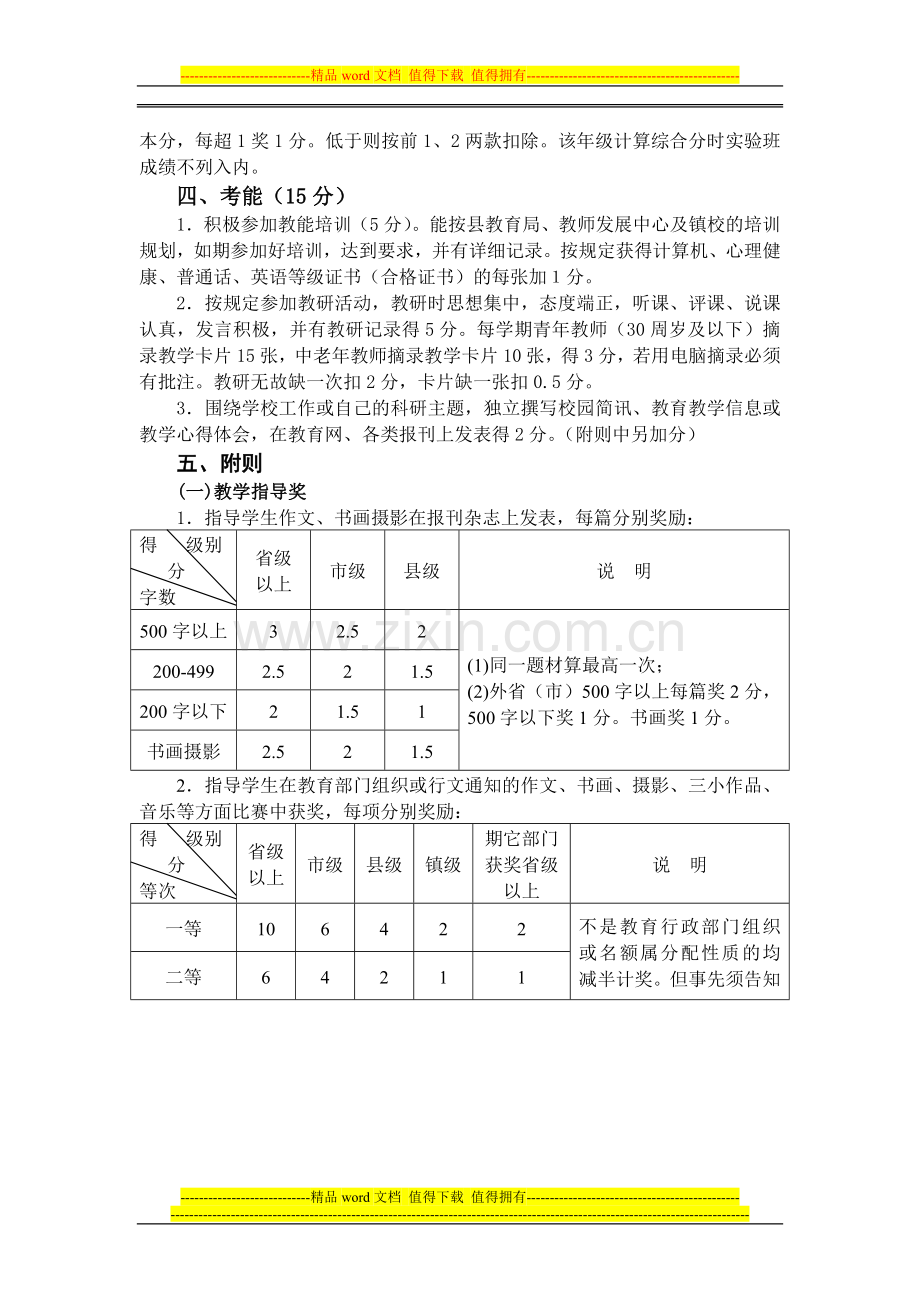 平水镇中心小学教师岗位责任制考核办法..doc_第3页