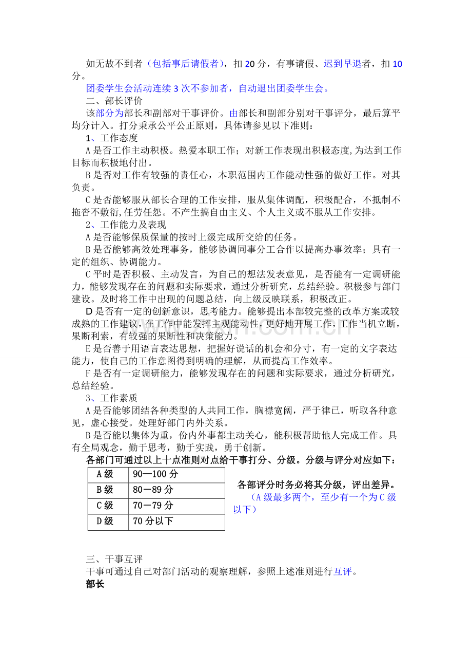 人文院团委学生会监督考核制度.doc_第2页