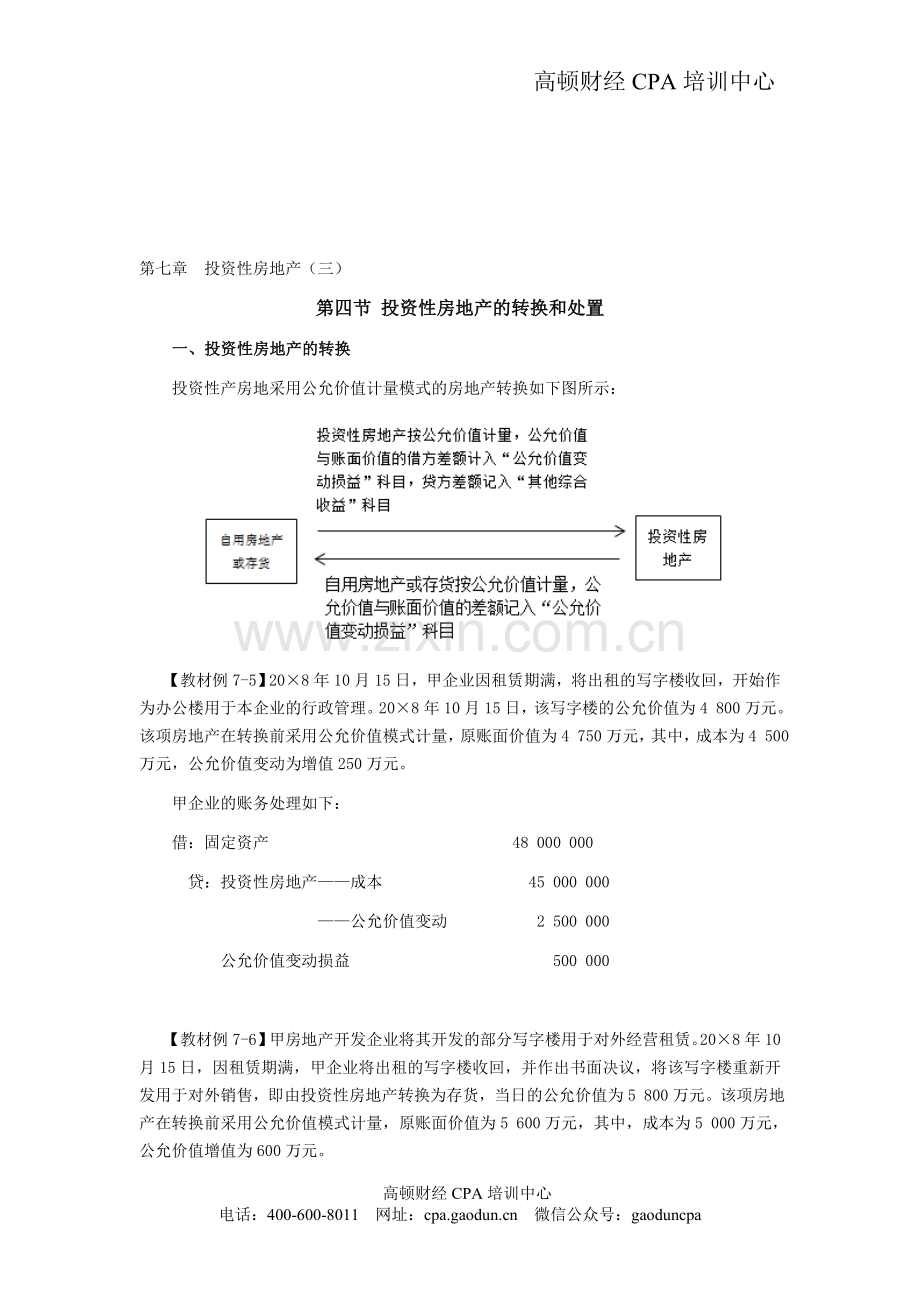 CPA考试会计科目学习笔记-第七章投资性房地产03.doc_第1页