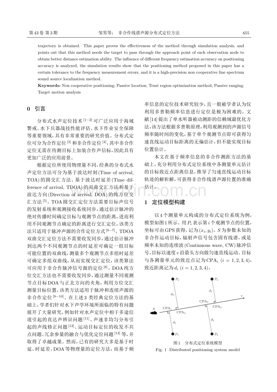 非合作线谱声源分布式定位方法.pdf_第2页