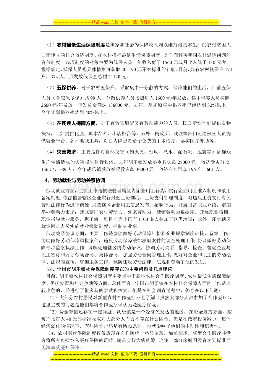 农村社会保障制度调查浅析——以宁国市胡乐镇为例.doc_第3页