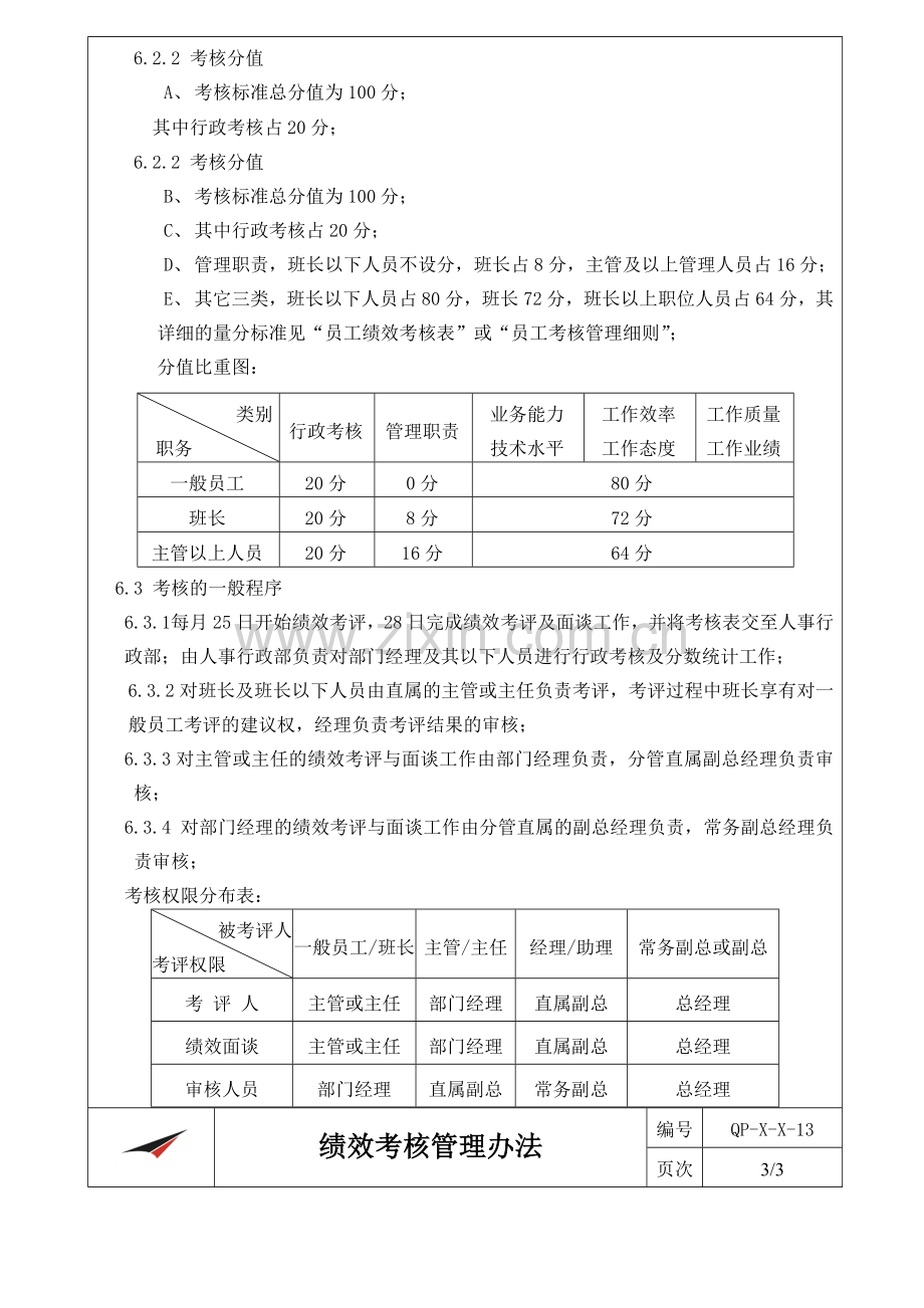 绩效考核管理办法(修订).doc_第3页