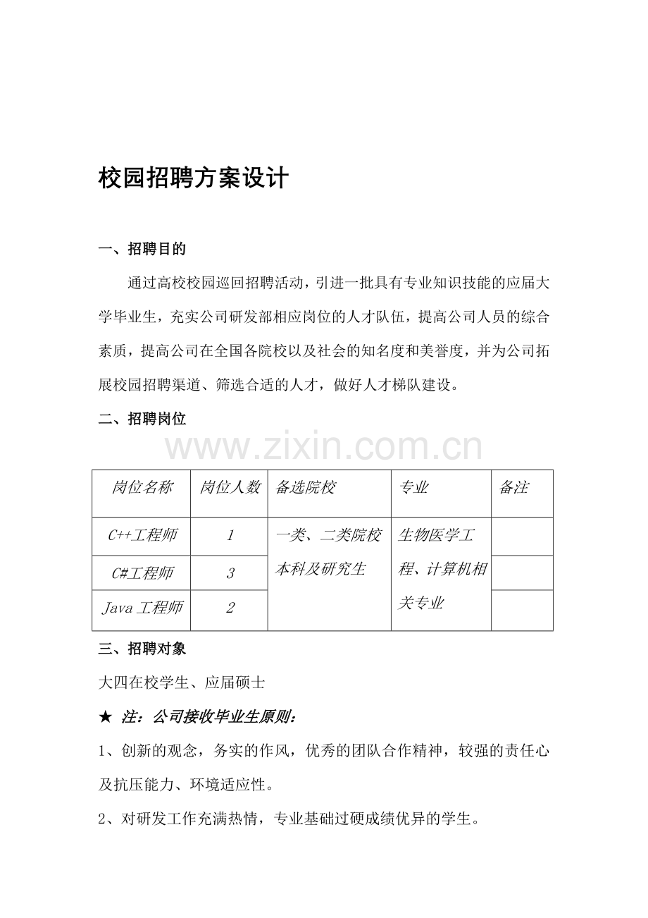 校园招聘方案设计大纲.doc_第1页