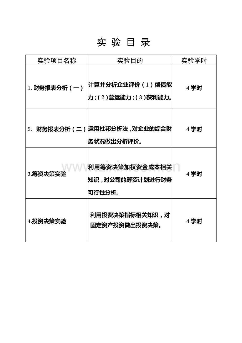 财务管理学实验报告.doc_第1页