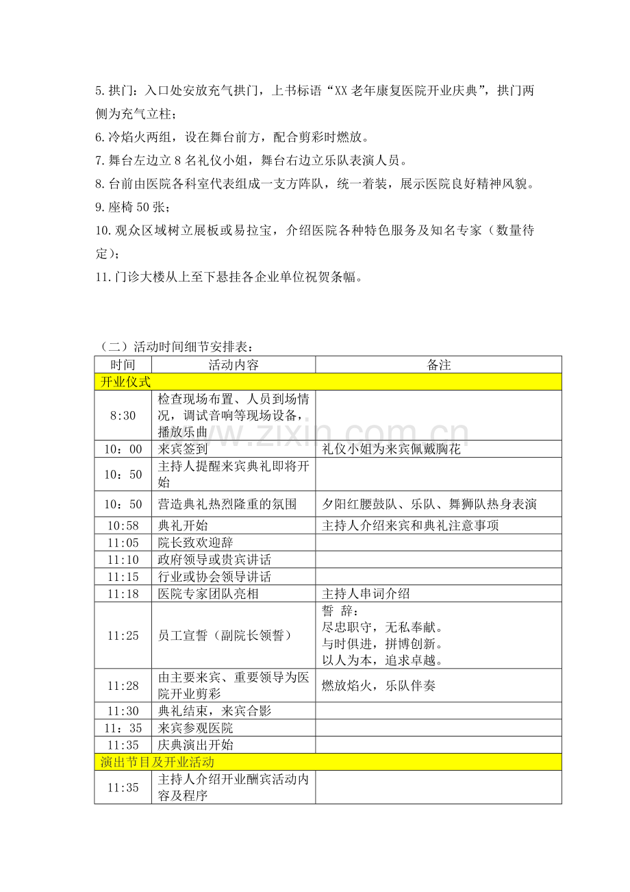 老年康复医院开业庆典方案.doc_第2页