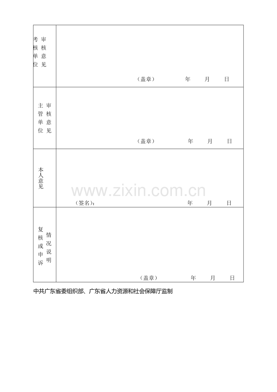 广东省事业单位工作人员年度考核登记表(2015)..doc_第3页