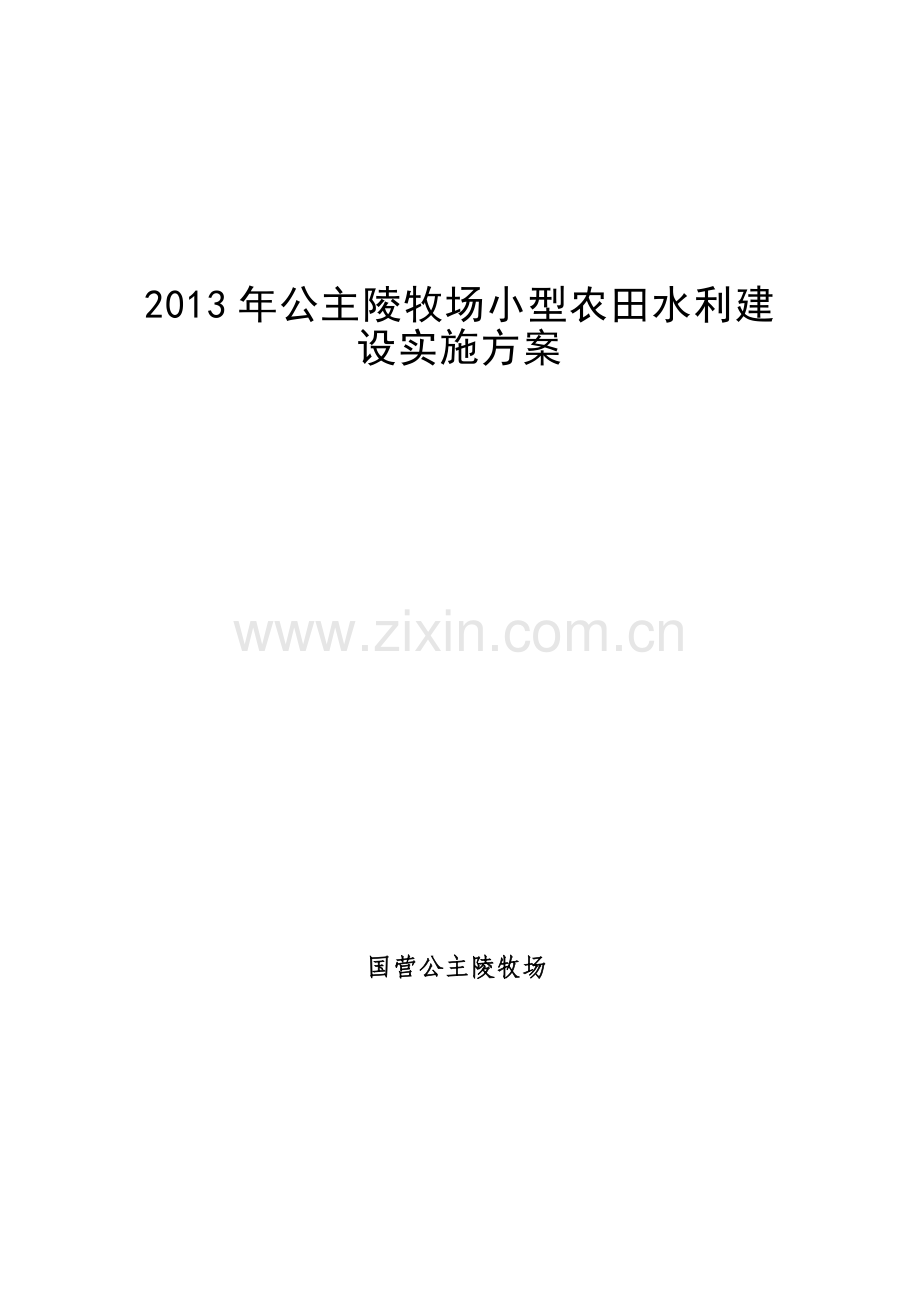 2013年小型农田水利建设实施方案.doc_第1页