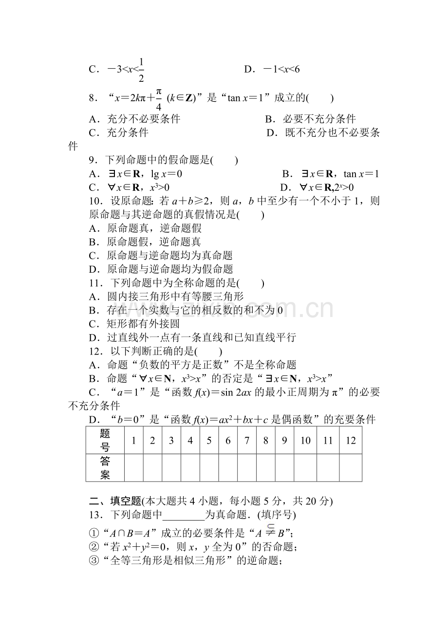 高二数学上册课时综合调研检测题19.doc_第2页