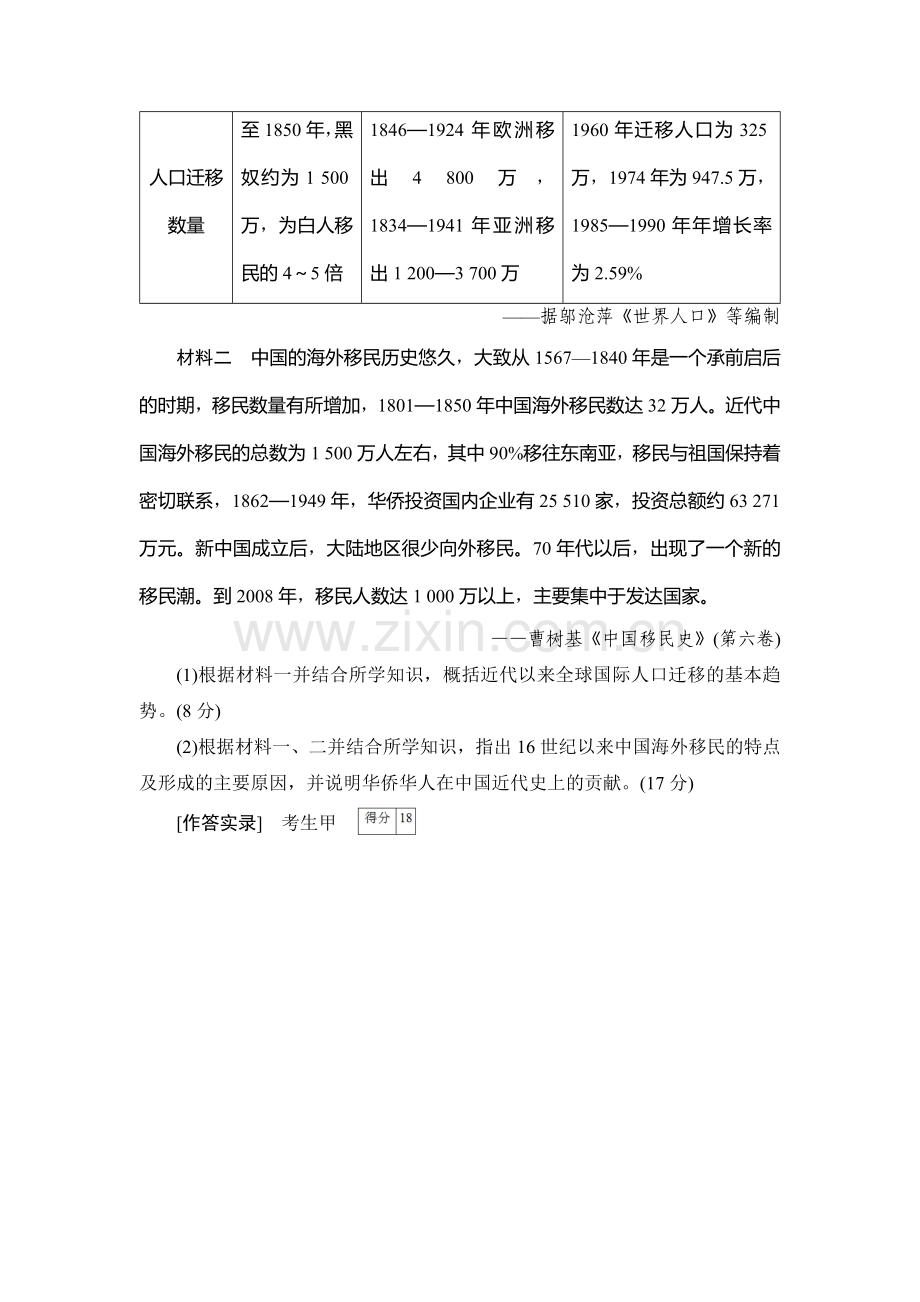 高三历史课时限时训练40.doc_第2页