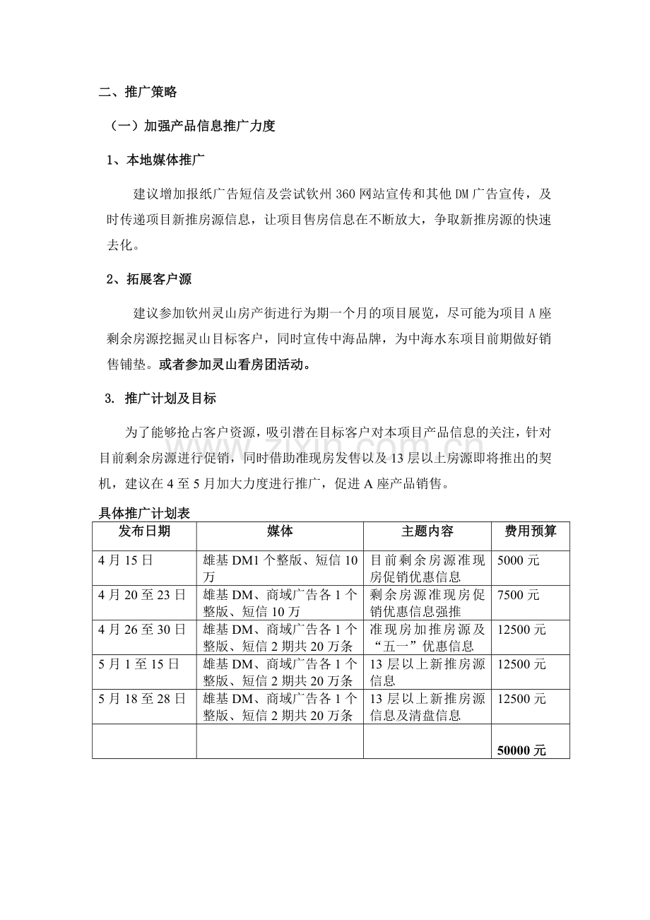 丽湾明珠剩余房源销售方案.doc_第3页