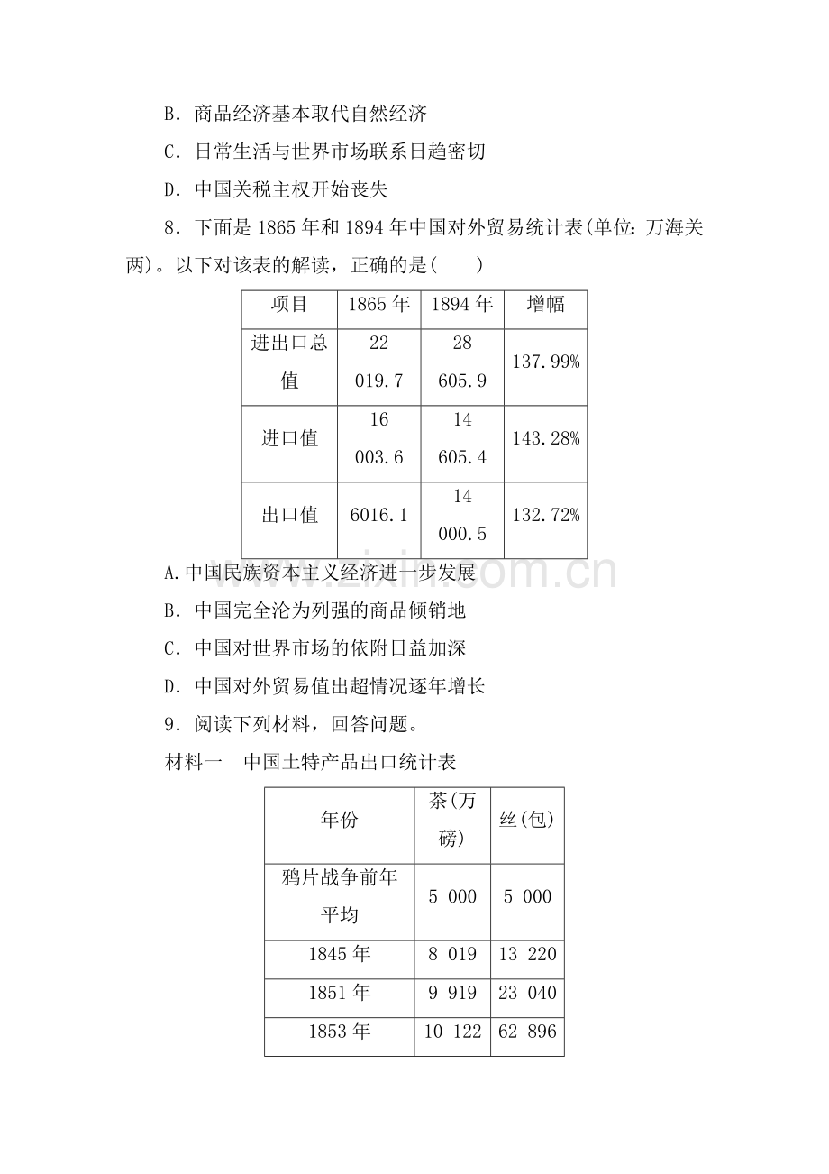 高中历史必修2同步练习题35.doc_第3页