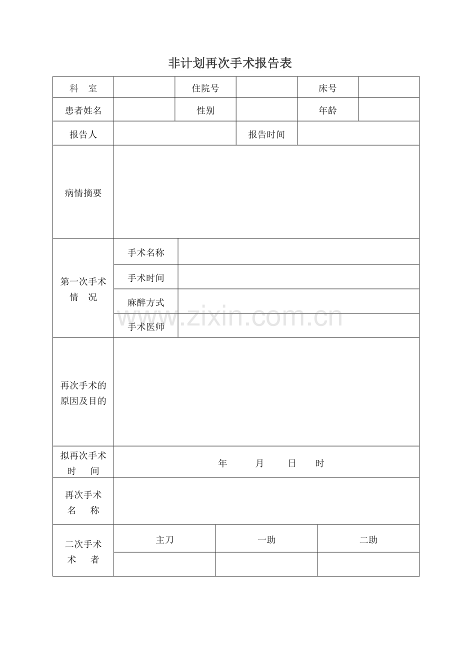 非计划再次手术管理制度与流程(修改后拟定稿).doc_第2页