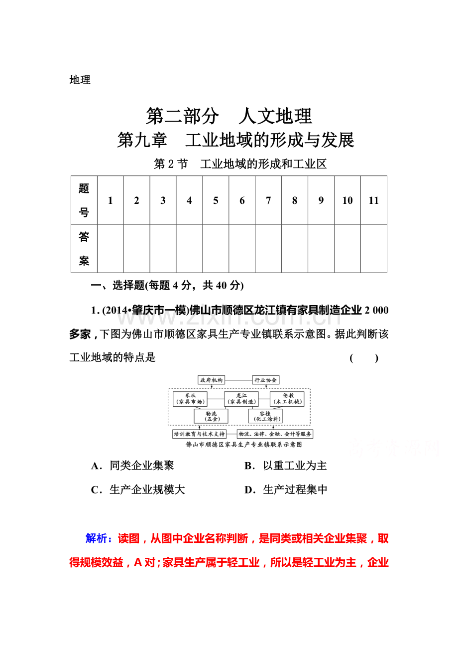 2016届高考地理第一轮总复习检测21.doc_第1页