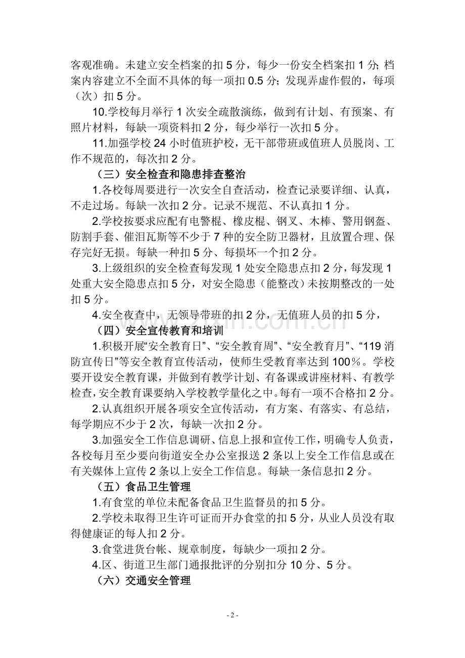 学校安全目标管理考核评估细则.doc_第2页