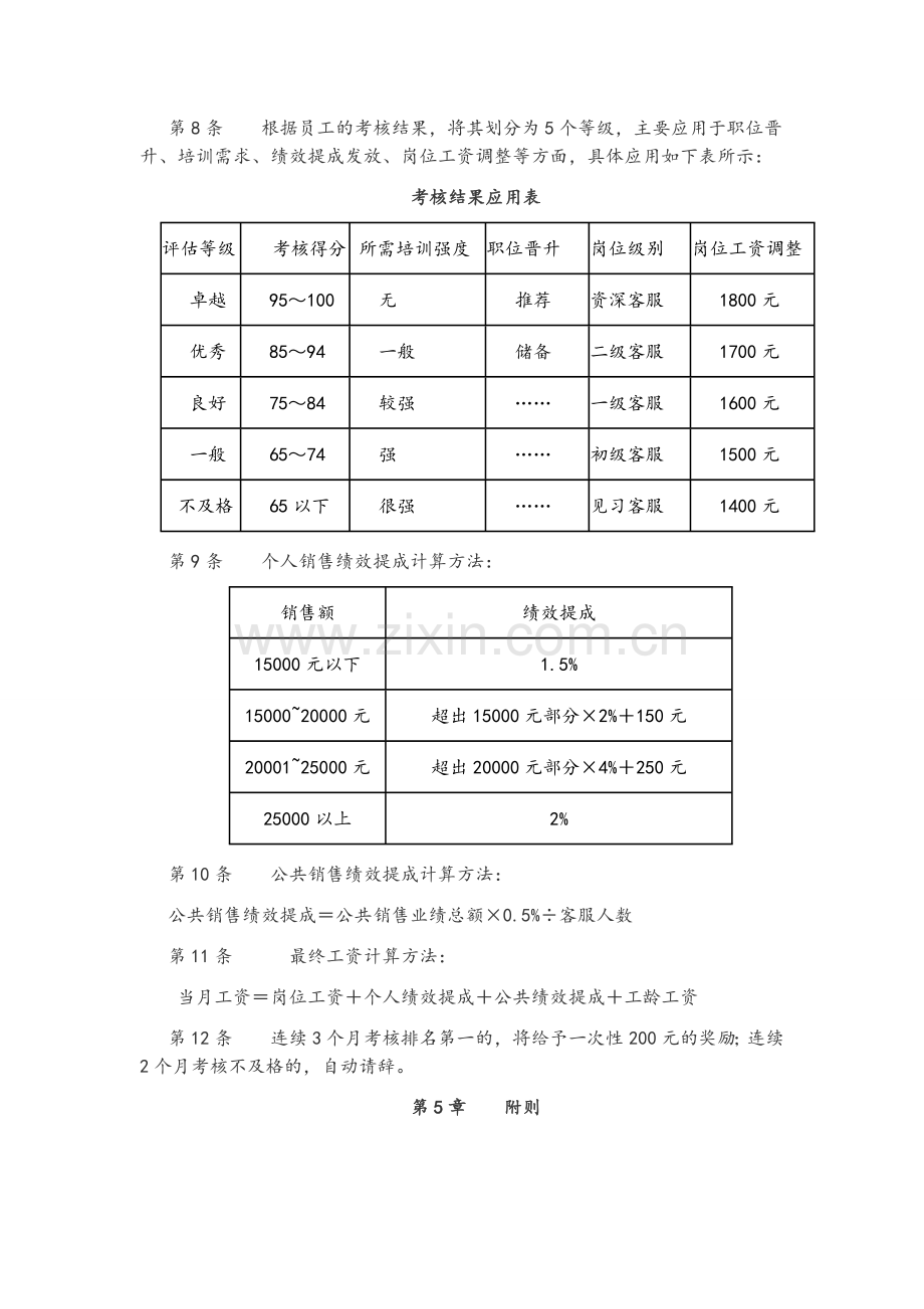 淘宝客服人员绩效考核管理办法.doc_第2页