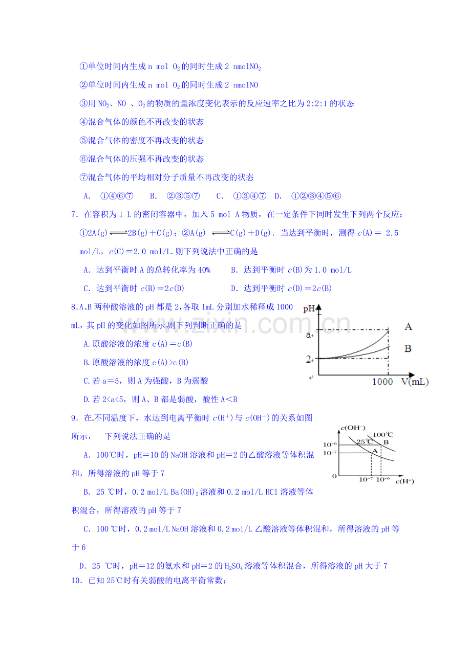 江西省进贤一中2015-2016学年高二化学上册第三次月考试题.doc_第2页