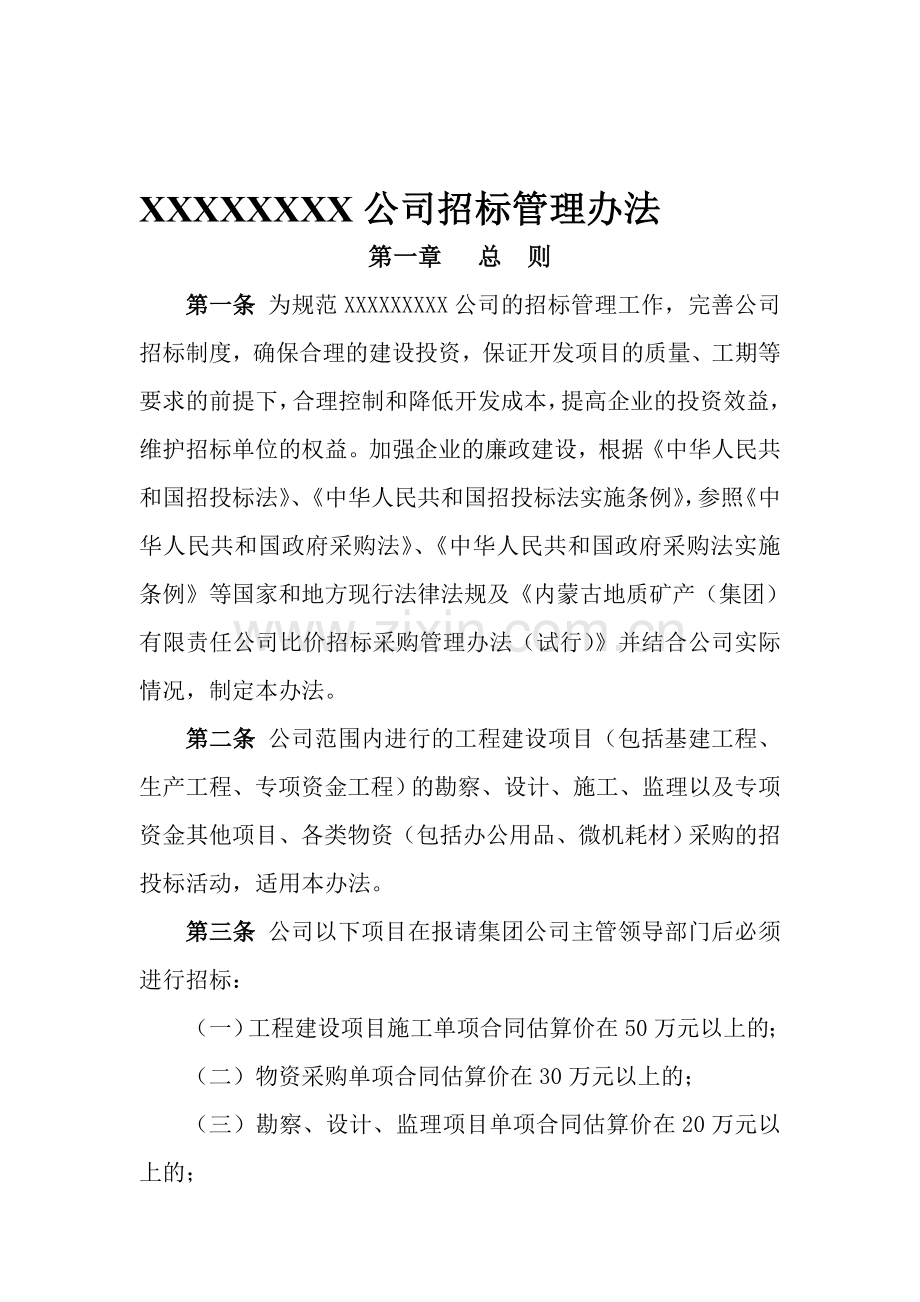 XXX招标管理办法.doc_第1页