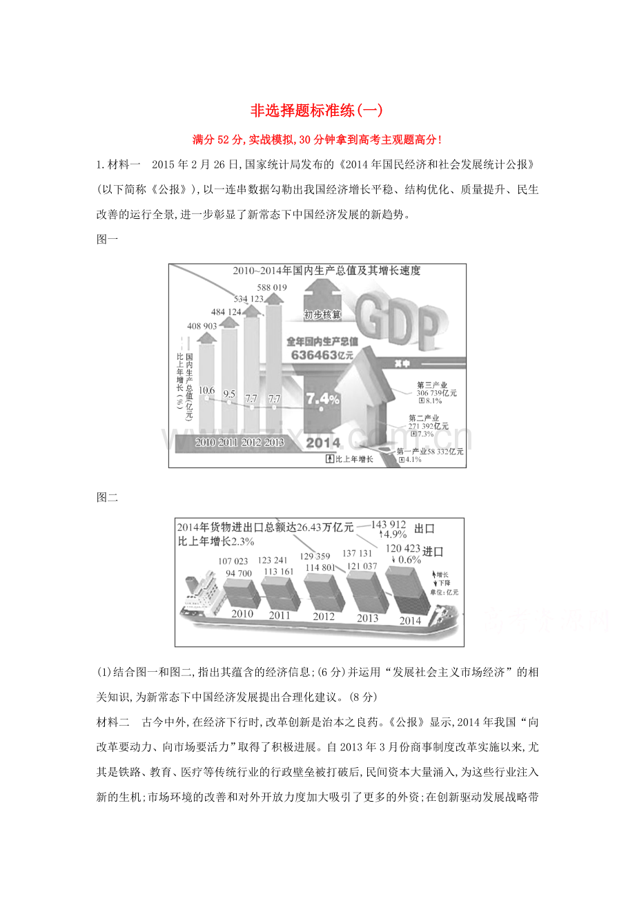 2016届高考政治第二轮考点复习专练3.doc_第1页